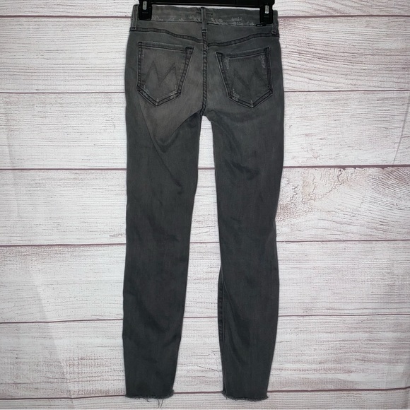MOTHER Gray Distressed skinny jeans - Picture 2 of 10